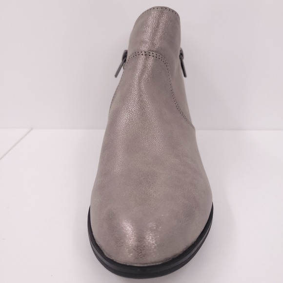 Sun Stone Adelinee Dist Pewtr Booties Zipper Slip-On Round Toe Womens 7 M NEW - Picture 15 of 16